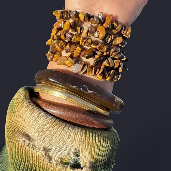 Tiger’s Eye Crystal Bead Bracelet - Picture 2 of 5